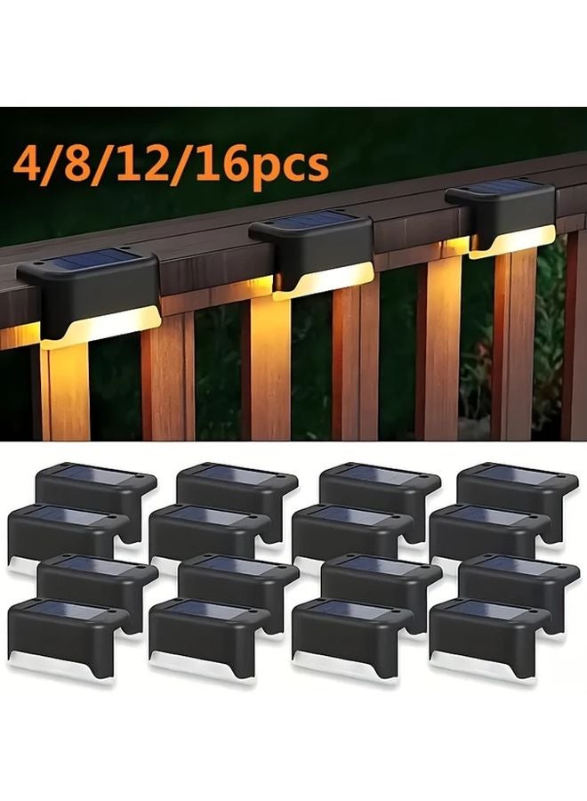 8 Pack Brown Solar Deck Lights For Outdoor Garden Patio Yard - Image 2