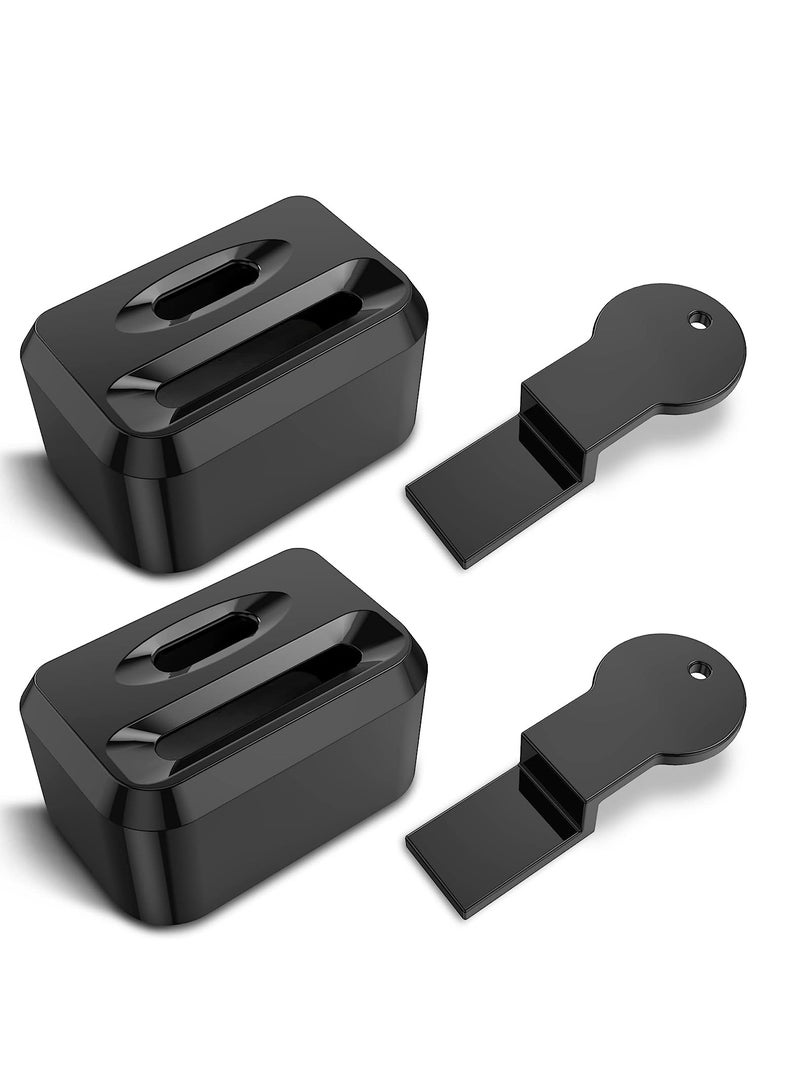 Seat Belt Buckle Cover for Kids Prevent Unbuckling with Universal Fit 2 Pack Black Safety Guards - Image 1