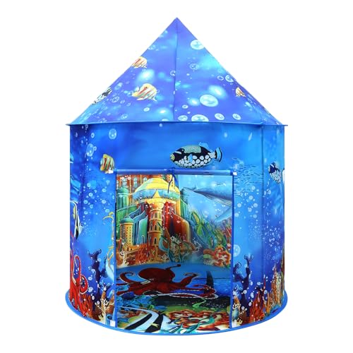 KAIVEE Ocean Kids Play Tent Princess Toys Under Water Kids Tent Mermaid Playhouse Indoor for Girls Toddler Tents Inside Sensory Play House Ages 3547 as Birthday Gift - Image 1