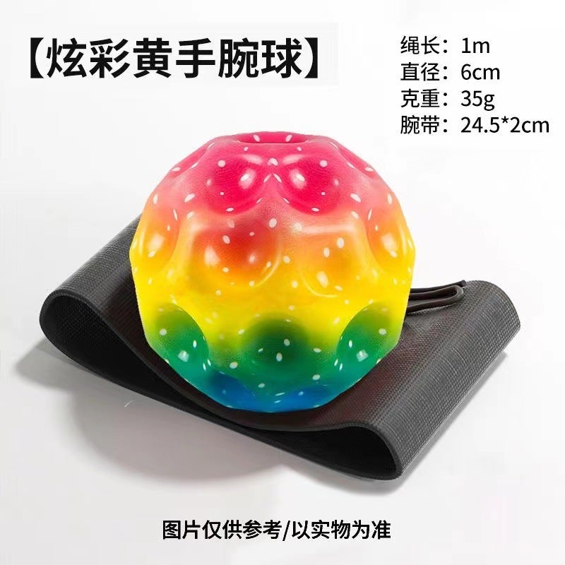 Hot Sale: Trendy Moonstone Wrist Stress Relief Ball with Elastic Rope and LED Light