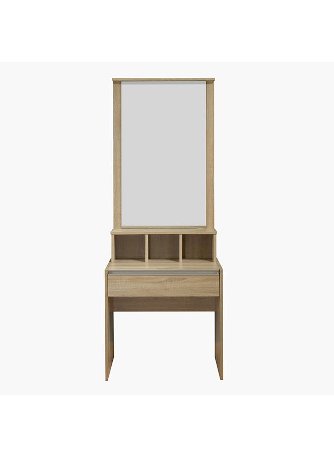 Home Box Oasis Cambridge 1-Drawer Dresser | Dressing Table | Vanity Table | Makeup Table With Mirror And Stool Brown 168x62.7x41.5 cm  - Image 2