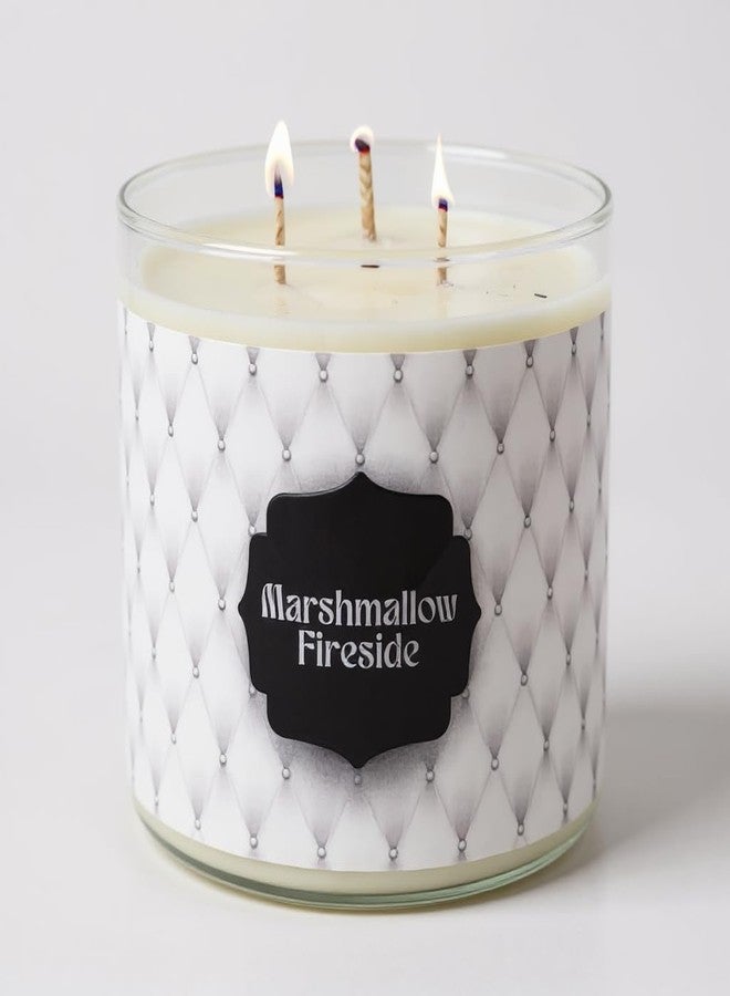 S&M Candle Factory شمعة مارشميلو بجانب المدفأة ~ شمعة كبيرة بثلاث فتائل معطرة للغاية ~ مزيج من شمع الصويا وجوز الهند - Image 2