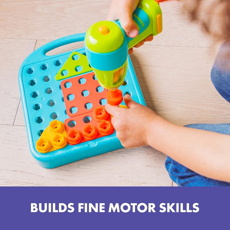 Educational Insights Design & Drill Mould Workshop - 73 Piece STEM Toy with Electric Toy Drill for Kids - Image 4
