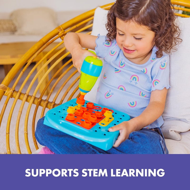 Educational Insights Design & Drill Mould Workshop - 73 Piece STEM Toy with Electric Toy Drill for Kids - Image 3