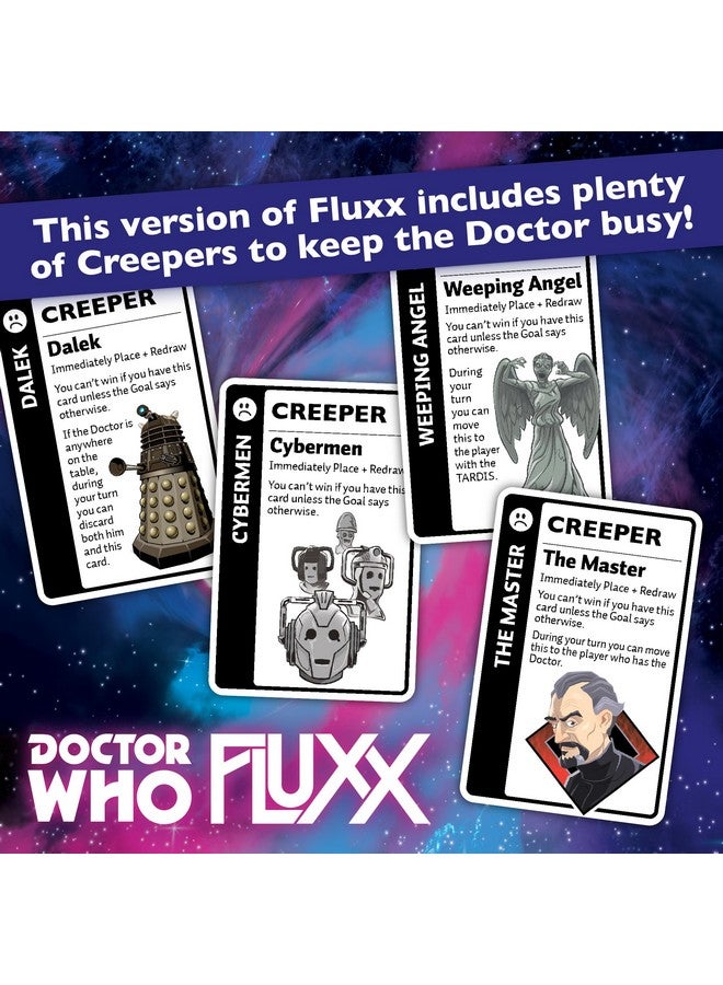 Looney Labs Looney Labs Doctor Who Fluxx Card Game - Whovian Delight with Quick Rounds  - Image 5