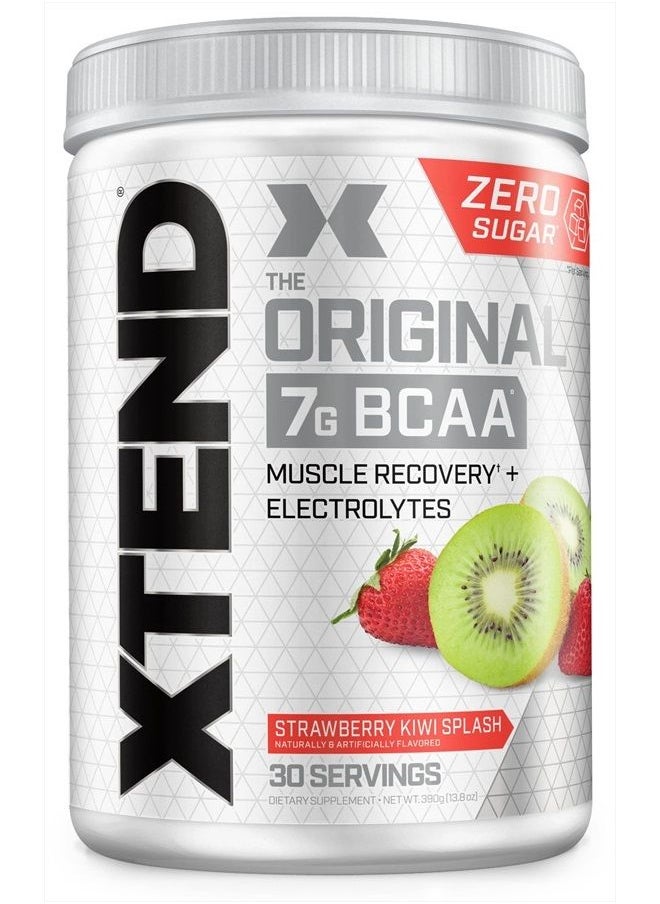 SCIVATION XTEND Original BCAA Powder Strawberry Kiwi Splash Sugar Free Post Workout Muscle Recovery Drink with Amino Acids 7g BCAAs for Men And Women - 30 Servings  - Image 1
