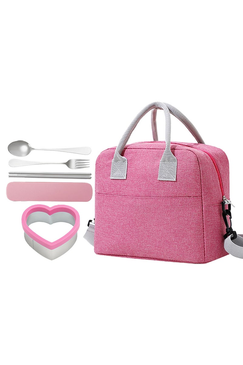 Star Babies Insulated Lunch bag, Sandwich Cutter, fork and spoon set- Pink - Image 3