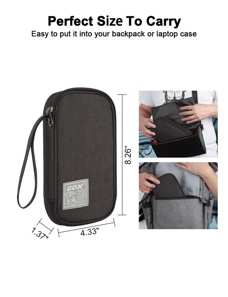 GOX Cord Organizer travel Cable Organizer Tech Pouch Electronics Case Charger Bag for Men Small Carry Box SD Card Cases Storage - Image 2