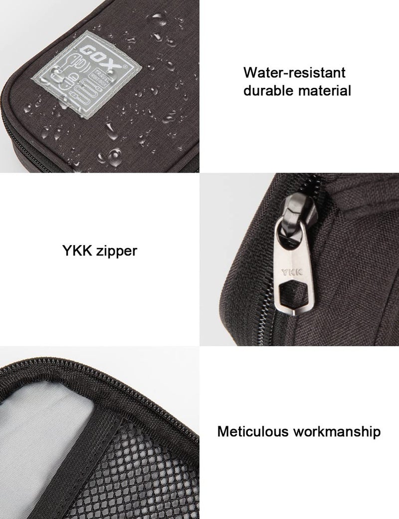 GOX Cord Organizer travel Cable Organizer Tech Pouch Electronics Case Charger Bag for Men Small Carry Box SD Card Cases Storage - Image 4