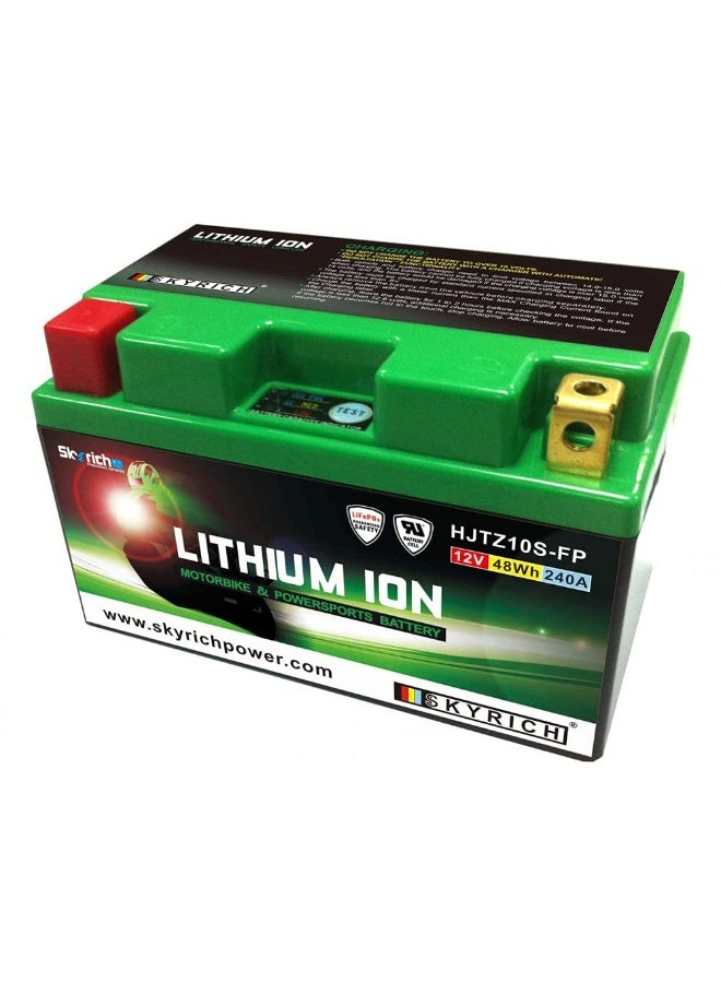 Skyrich HJTZ10S-FP 12V LiFePO4 Lithium Motorcycle Starter Battery 240A CCA Lightweight Maintenance Free Fast Charging Replacement for TTZ10S YTZ10S - Image 3