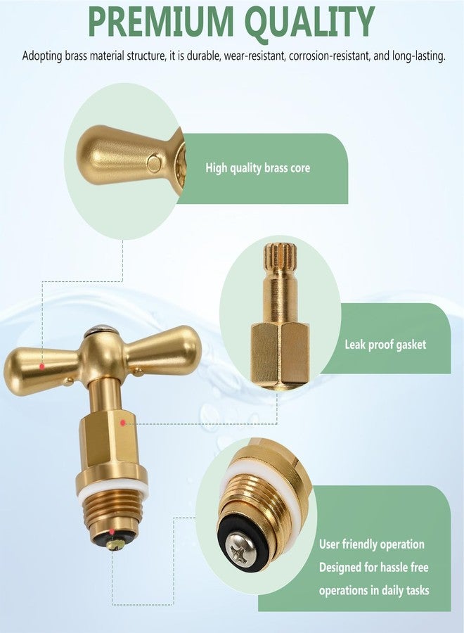Delixike （A set）PK1100 Premium Brass Globe Valve Stem & Bonnet for Arrowhead Hose Bibs, Boiler Drains & Sill Faucets - Durable and Easy to Install - Image 3