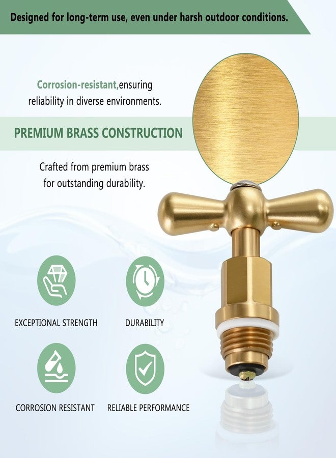 Delixike （A set）PK1100 Premium Brass Globe Valve Stem & Bonnet for Arrowhead Hose Bibs, Boiler Drains & Sill Faucets - Durable and Easy to Install - Image 4