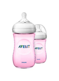آفينت زجاجة الرضاعة Ps Avent Natural Response 3.0 باللون الوردي 260 مل Scy903/11  - Image 2