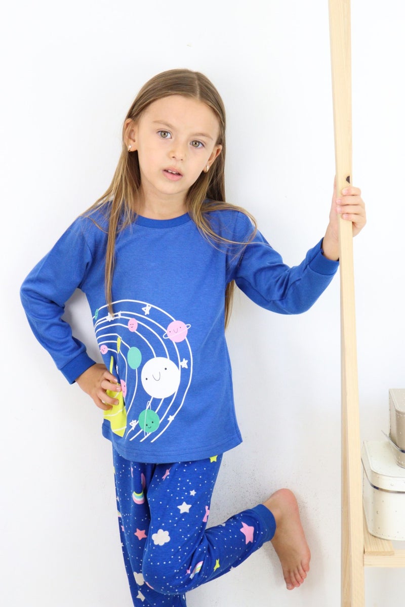 Harika Kids Girls-Boys (Unisex) Children's Interlock Fabric Medium Thickness Cotton Pajama Set - Image 5