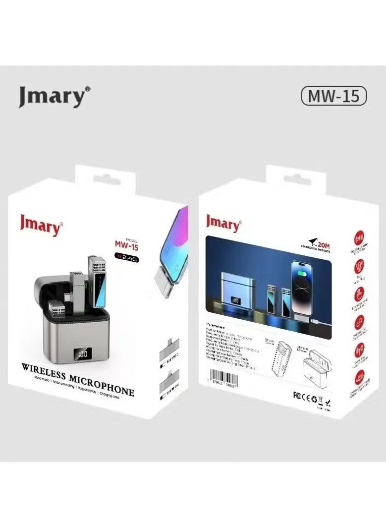 Jmary MW-15 USB-C Type-C Port 2.4G Lavalier Wireless Microphone - Image 2