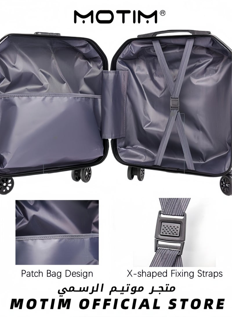 Motim Travel Luggage Carry-On Luggage Kid's Luggage 20 inch Small Luggage with Spinning Wheels Cartoon Suitcase - Image 5