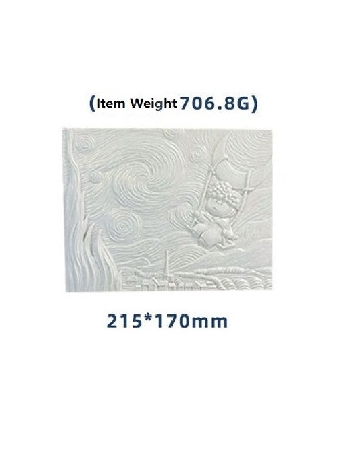Cutie Cute - 3D Three-Dimensional Art Relief Painting Plaster DIY Painted Rainbow Unicorn Painting Gift Set - Image 1