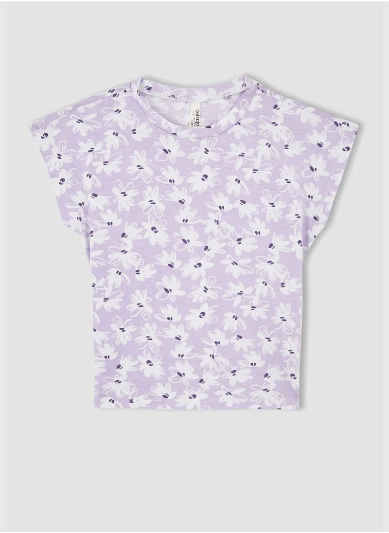 DeFacto Regular Fit Short Sleeve Floral Print Shirt