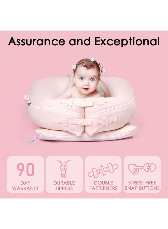MEXXI Organic Replacement Cover | Premium Quality Spare Cover 100% Organic Cotton | Hypoallergenic | [Fits Dockatot Deluxe + Docks] (Cover Only) (Baby Pink) - Image 4