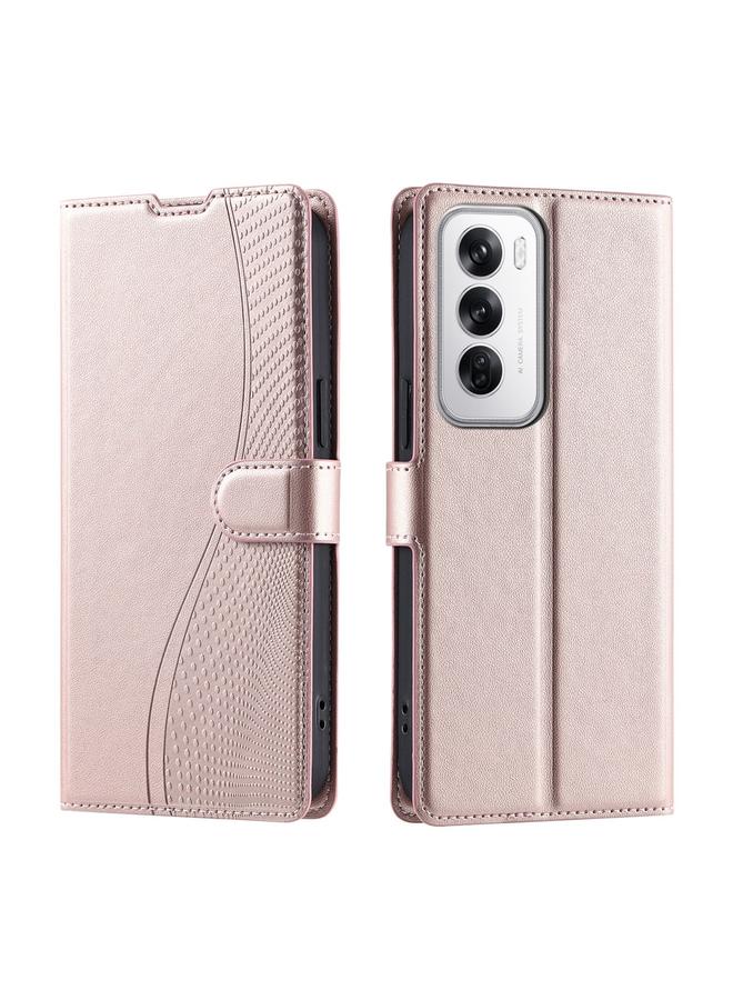 اس-توب جراب هاتف OPPO Reno12 Pro 5G Global Voltage جراب هاتف جلدي رفيع للغاية منقط - Image 1