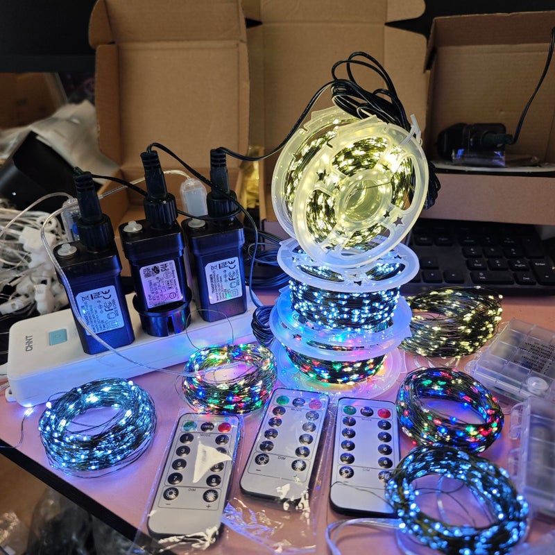 Generic LED Christmas Tree Star Lights Garland Outdoor [200 m 2000 lamp] UL flat plug [with remote control]] 