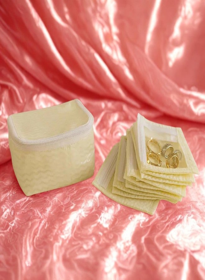 G.FIDEL طقم تخزين مجوهرات شفاف من جي.فيدل - منظم متعدد الجيوب للنساء والفتيات - Image 2