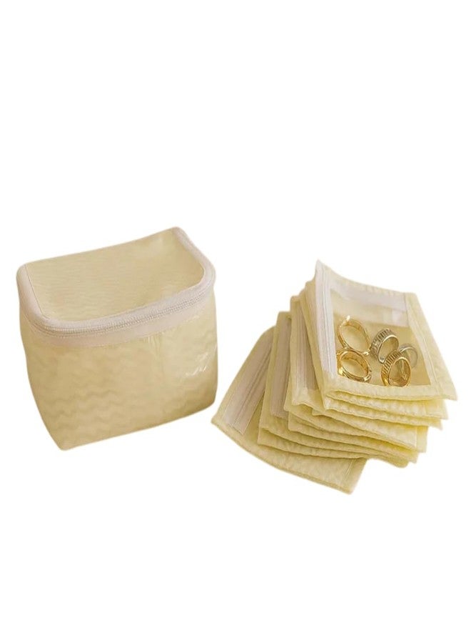 G.FIDEL طقم تخزين مجوهرات شفاف من جي.فيدل - منظم متعدد الجيوب للنساء والفتيات - Image 1