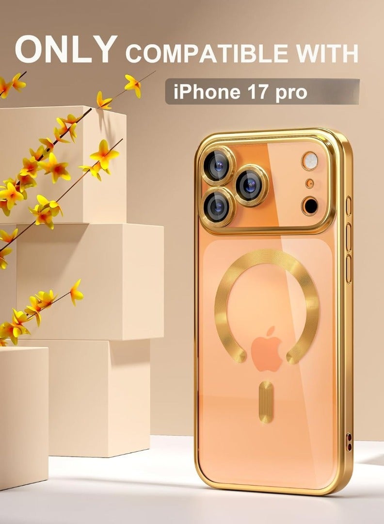 ELTRAZONE iPhone 17 Pro Case Compatible with MagSafe Cover With Tempered Glass 9D Full Hd Glass For iPhone 17 Pro Full Camera Lens Protection Clear Case for iPhone 17 Pro 6.3-inch - Image 2
