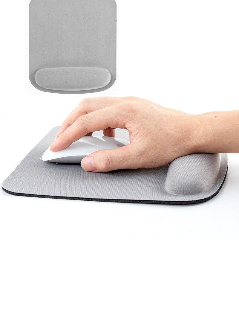 general Gray Mouse Pad Wrist Rest,Memory Foam Mousepad, Ergonomic Wrist Rest Support, with Non-Slip Base for Computer, Gaming, Office, for Easy Typing, Pain Relief - Image 1