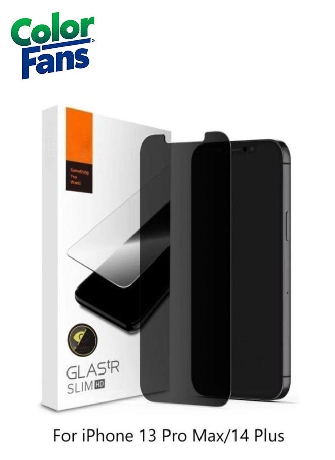 Color Fans GlasTR EZ FIT Privacy iPhone 14 Plus/13 Pro Max Tempered Glass Screen Protector  - Image 1