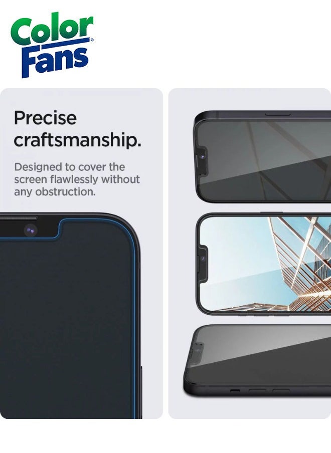 Color Fans GlasTR EZ FIT Privacy iPhone 14 Plus/13 Pro Max Tempered Glass Screen Protector  - Image 2