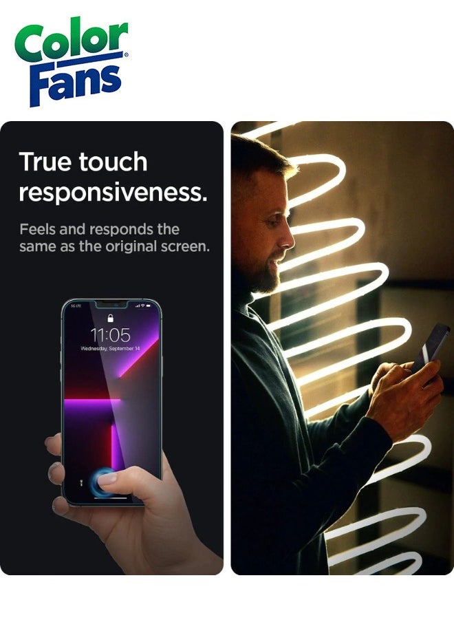 Color Fans GlasTR EZ FIT Privacy iPhone 14 Plus/13 Pro Max Tempered Glass Screen Protector  - Image 3