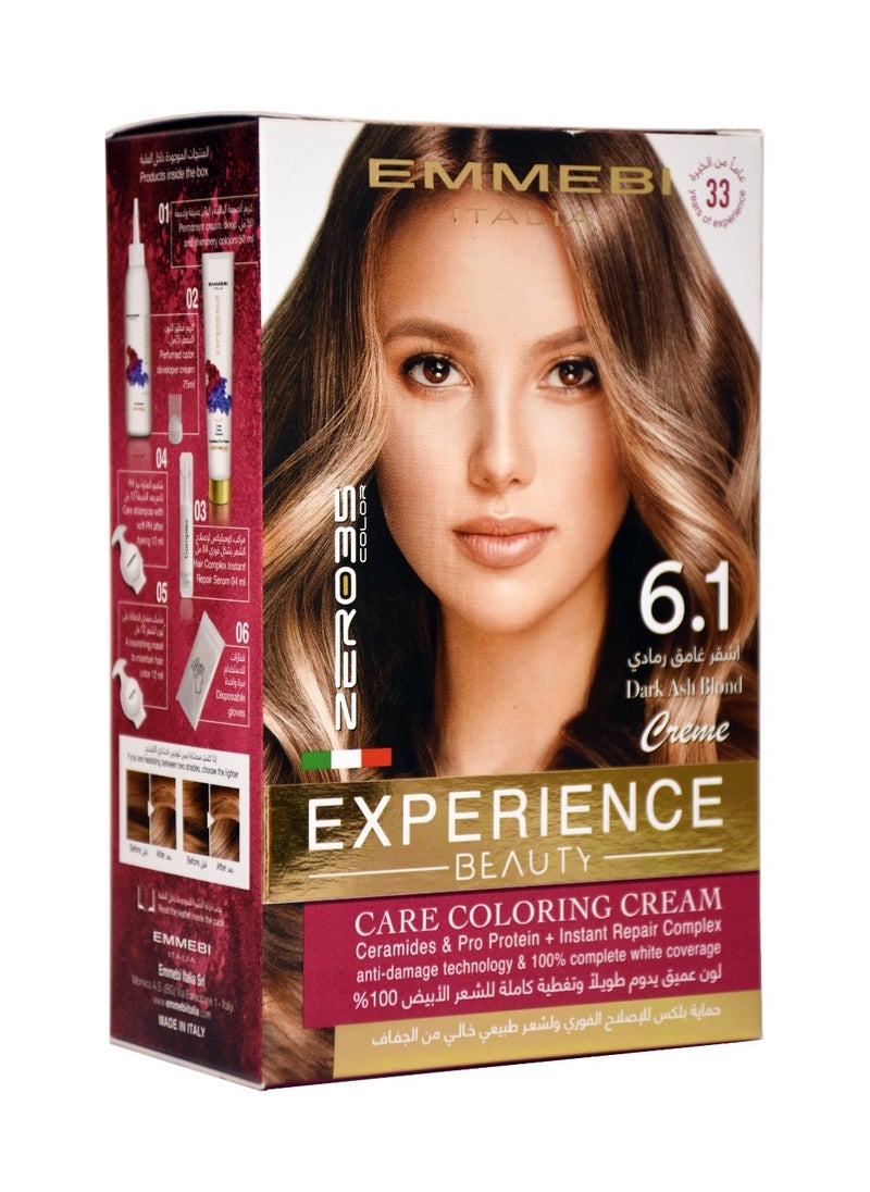 EMMEBI ITALIA Beauty Experience Care Coloring Cream Dark Ash Blond 6.1 