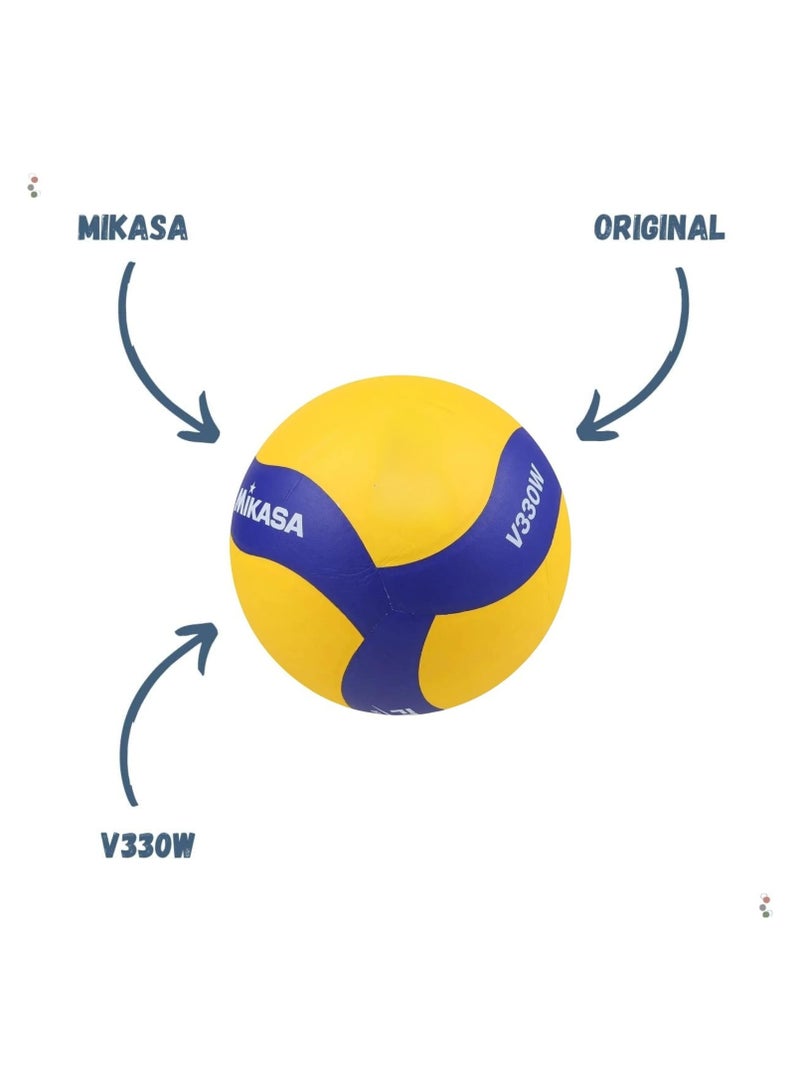 ميكاسا كرة طائرة مقاس 5 | قبضة عالية، جلد صناعي ميكروفايبر | تصميم مكون من 18 لوحة، بناء هوائي لتحسين الرؤية - Image 2