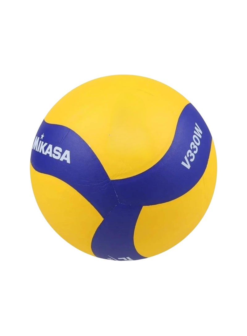 ميكاسا كرة طائرة مقاس 5 | قبضة عالية، جلد صناعي ميكروفايبر | تصميم مكون من 18 لوحة، بناء هوائي لتحسين الرؤية - Image 1