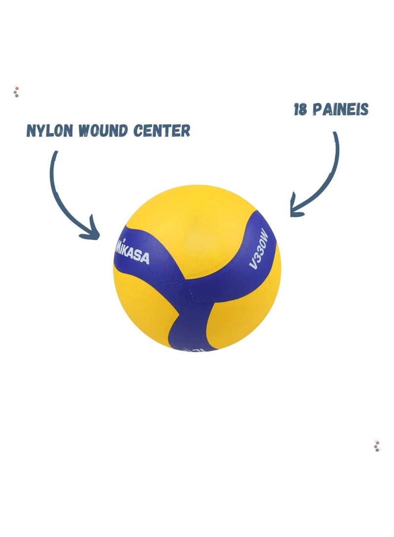 ميكاسا كرة طائرة مقاس 5 | قبضة عالية، جلد صناعي ميكروفايبر | تصميم مكون من 18 لوحة، بناء هوائي لتحسين الرؤية - Image 4