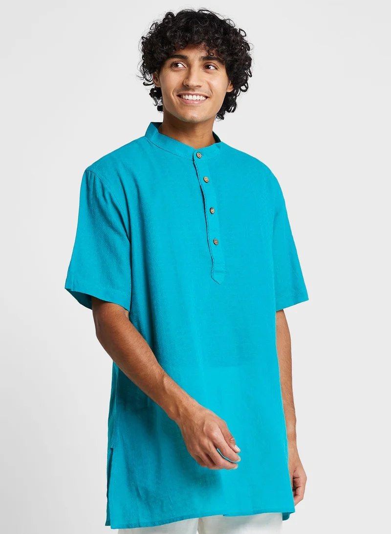 Fabindia Mandarin Collar Short Kurta