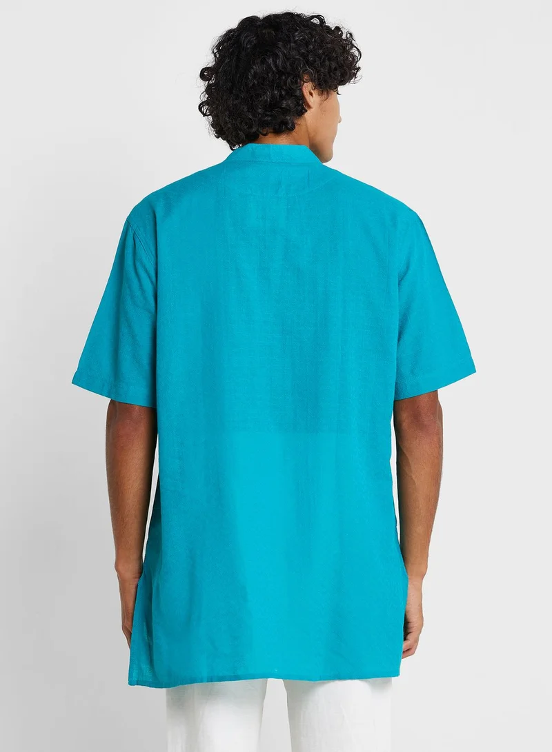 Fabindia Mandarin Collar Short Kurta