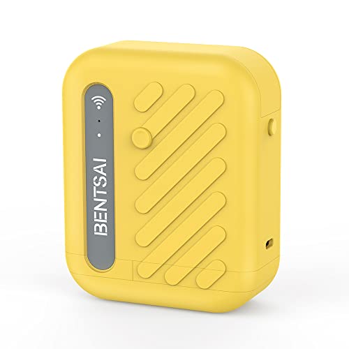 Bentsai طابعة محمولة صغيرة BENTSAI B10 طابعة يدوية محمولة طابعة نفاثة صغيرة طابعة واي فاي لاسلكية مع تطبيق iOS/Android لطباعة DIY طباعة تي شيرت طباعة رمز الاستجابة السريعة تاريخ طباعة الصور (أصفر) - Image 1