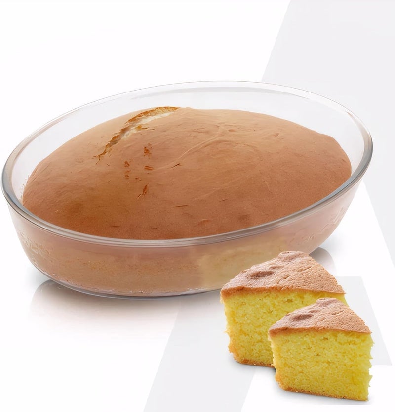 PrimeWorld Glass 3 Pcs Oval Borosilicate Baking Dish Rectangular Serving Tray Bowl Microwave and Oven Dish Clear (2500 Ml, 1600 Ml, 700 Ml)) - Image 3