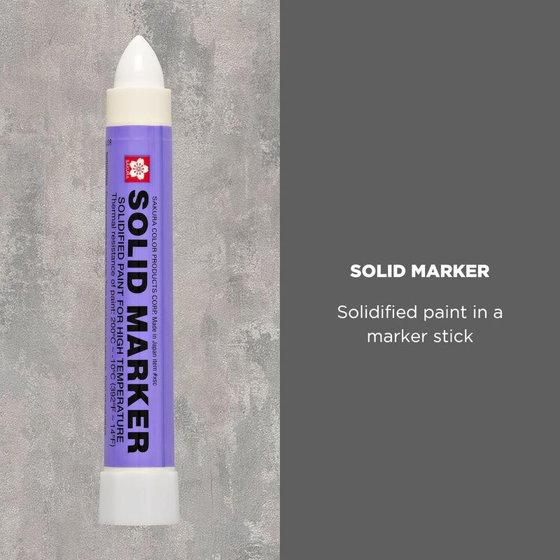 SAKURA SOLID MARKER Sakura Solid Paint Markers - Permanent Marker Pens - Window, Wood & Glass Marker - White Paint - 1 Pack - Image 2