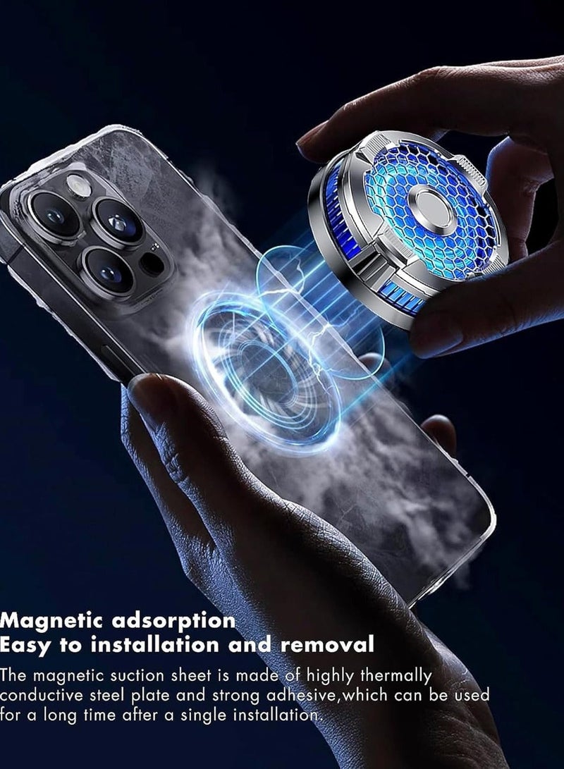 Magnetic Phone Cooler Cooling Fan with Semi-Conductor Chip,Lightweight Quiet Universal Radiator for Tiktok Live Streaming, Outdoor Vlog Mobile Gaming - Image 3