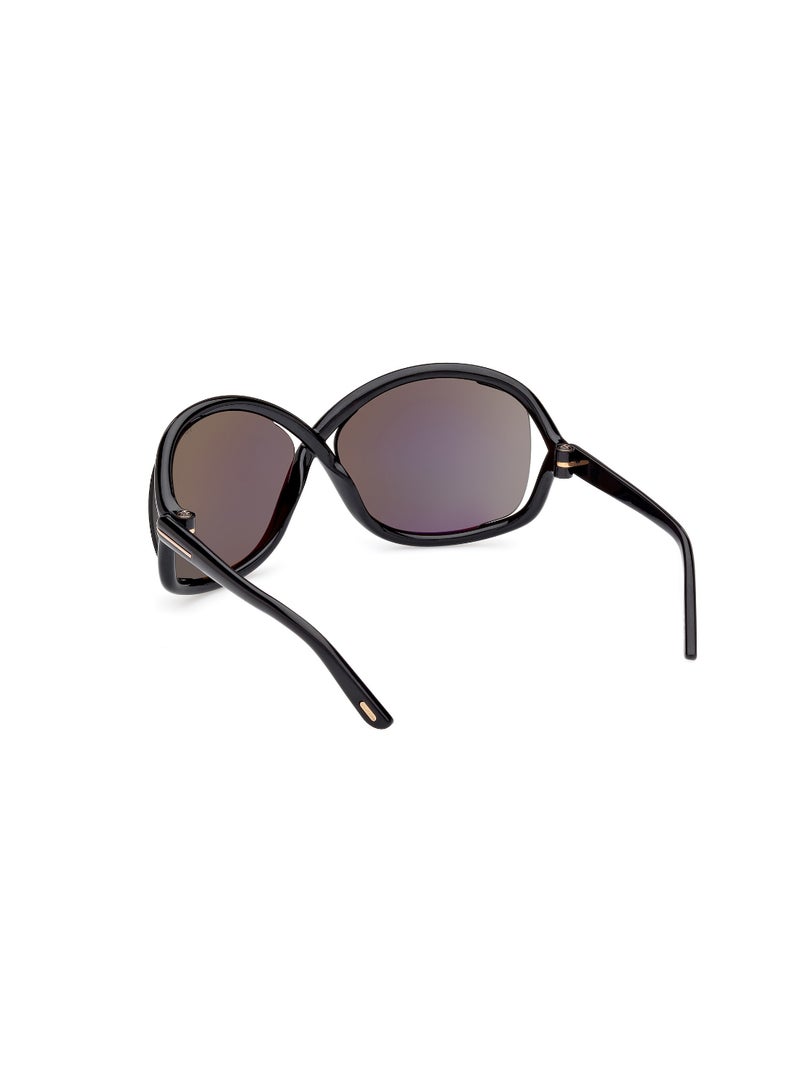TOM FORD Women's Butterfly Shape  Sunglasses FT106801A68 Lens Size: 68 Millimeter - Shiny Black - Image 5