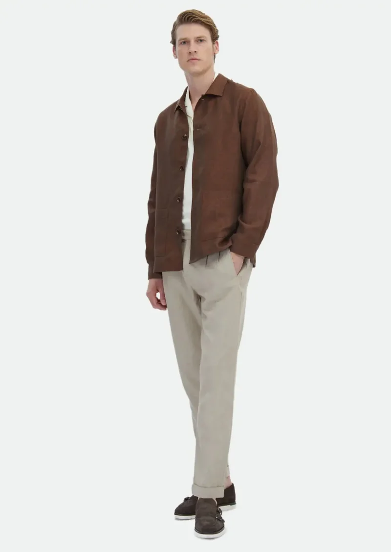 رامسي قميص أحمر بنمط البلاط