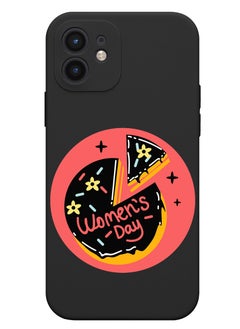 Theodor Protective Slim Fit Case Liquid Silicone Cover with Full Body Protection Anti-Scratch Shockproof Case For iPhone 12 Black  - Work like a Captain copy  - Image 1