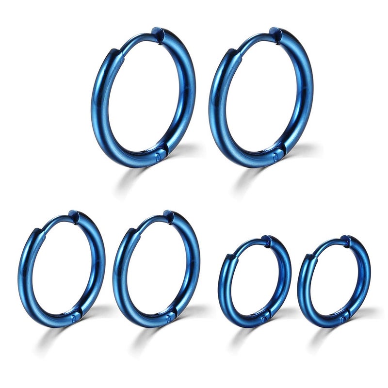 Vishoca Surgical Stainless Steel Hoop Earrings 8mm/10mm/12mm Small Huggie Hoop Earrings for Women and Men - Image 1