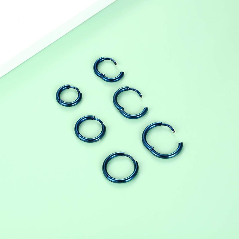 Vishoca Surgical Stainless Steel Hoop Earrings 8mm/10mm/12mm Small Huggie Hoop Earrings for Women and Men - Image 2