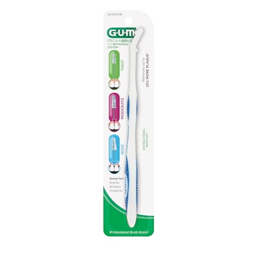 GUM Proxabrush Permanent Handle Refills - Compatible with Go-Betweens Interdental Brushes - Floss Picks for Teeth, Braces, and Implants (6pk) - Image 4