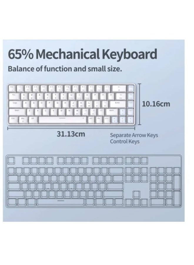 Terabyte Mechanical Gaming keyboard White - Image 2