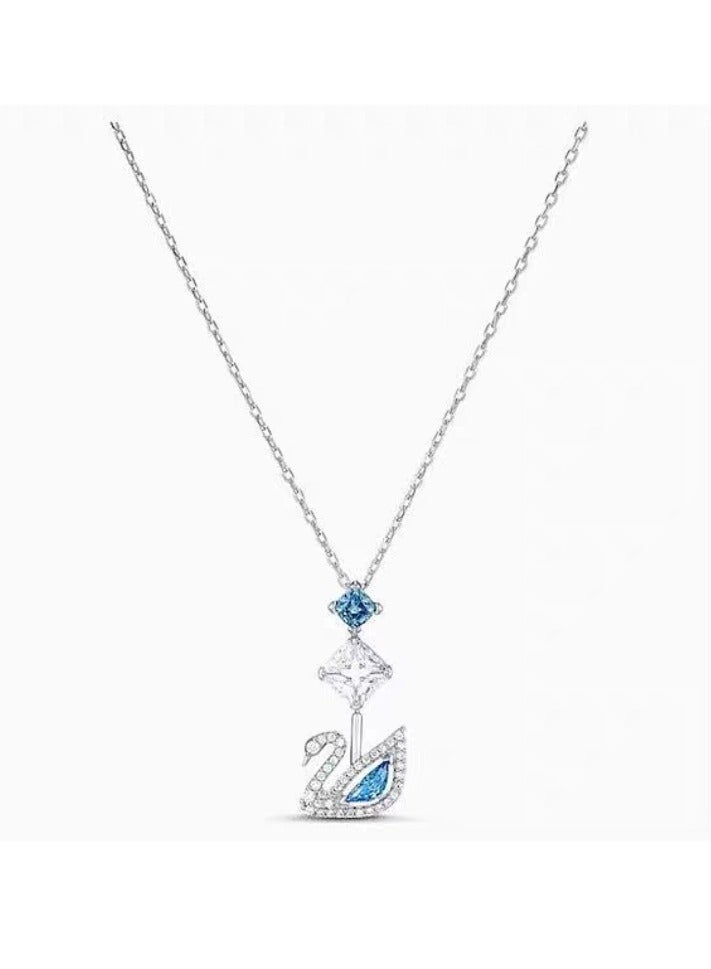 Jewelry blue Swan Necklace